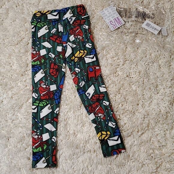LULAROE Kids Christmas/Holiday Leggings - S/M - Picture 3 of 6